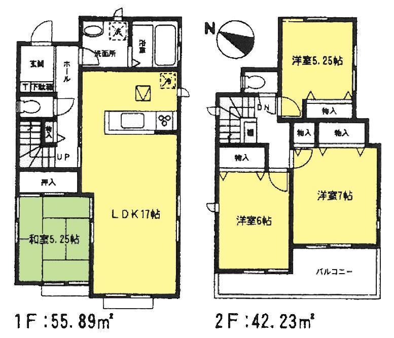 Floor plan. 28.8 million yen, 4LDK, Land area 145.97 sq m , Building area 98.12 sq m 4LDK