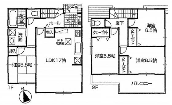 Floor plan. 23.8 million yen, 4LDK, Land area 170 sq m , Building area 98.82 sq m