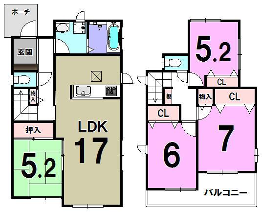 Floor plan. 28.8 million yen, 4LDK, Land area 145.97 sq m , Building area 98.12 sq m