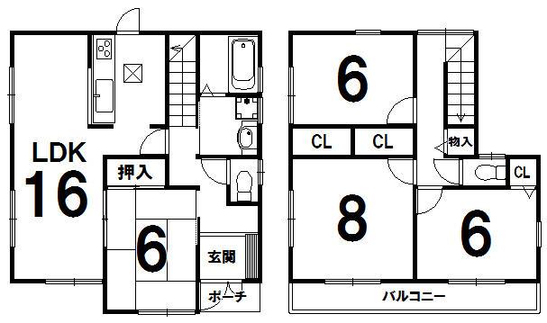 Floor plan. 25,800,000 yen, 4LDK, Land area 170 sq m , Building area 99.63 sq m local appearance photo