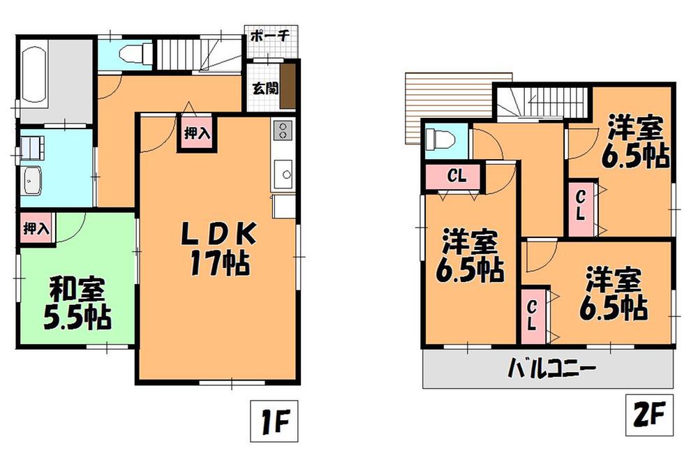 Floor plan. (Building 2), Price 23.8 million yen, 4LDK, Land area 170 sq m , Building area 98.82 sq m