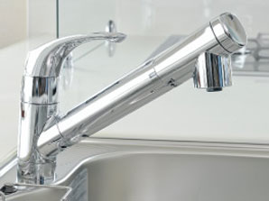 Kitchen. Water purification function with single lever mixing faucet