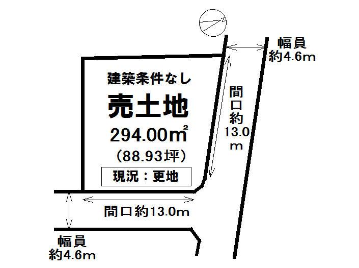 Compartment figure. Land price 16.8 million yen, Land area 294 sq m local land photo