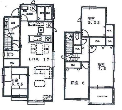 Floor plan. (3 Building), Price 28.8 million yen, 4LDK, Land area 145.96 sq m , Building area 97.71 sq m