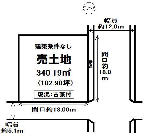 Compartment figure. Land price 24 million yen, Land area 340.19 sq m