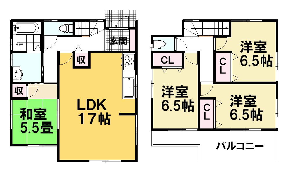 Floor plan. 25,800,000 yen, 4LDK, Land area 170 sq m , Building area 98.82 sq m