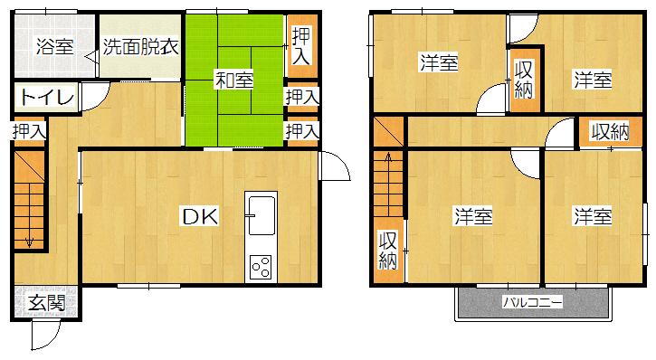 Floor plan. 12.8 million yen, 5DK, Land area 224.2 sq m , Building area 111.26 sq m