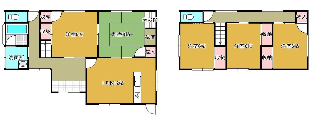 Floor plan. 9,990,000 yen, 5LDK, Land area 339.77 sq m , Building area 131.33 sq m