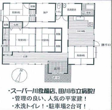 Floor plan. 7.8 million yen, 4LDK + S (storeroom), Land area 511.61 sq m , Building area 131.78 sq m floor plan
