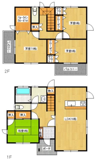 Floor plan. 19.7 million yen, 4LDK+S, Land area 224.27 sq m , Building area 110.13 sq m 4SLDK housed plenty