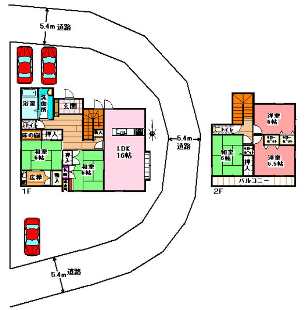 Floor plan. 17,980,000 yen, 5LDK, Land area 314.12 sq m , There is a building area of 130.16 sq m Hiroen