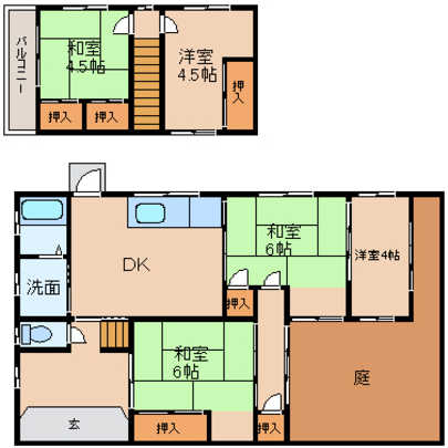 Floor plan. 7 million yen, 5DK, Land area 158.13 sq m , Building area 76.17 sq m
