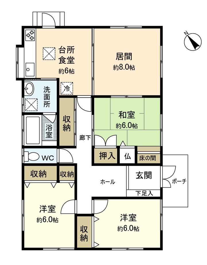 Floor plan. 21,800,000 yen, 4DK, Land area 480.39 sq m , Building area 86.12 sq m