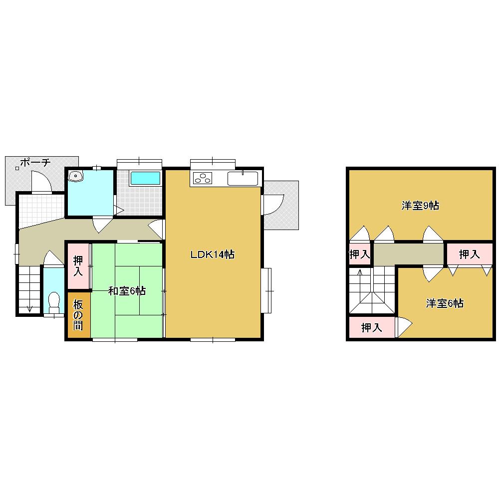 Floor plan. 12,980,000 yen, 3LDK, Land area 223.98 sq m , Building area 108 sq m
