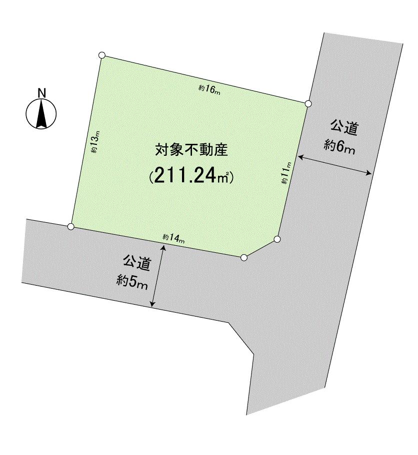 Compartment figure. Land price 4.2 million yen, Land area 211.24 sq m