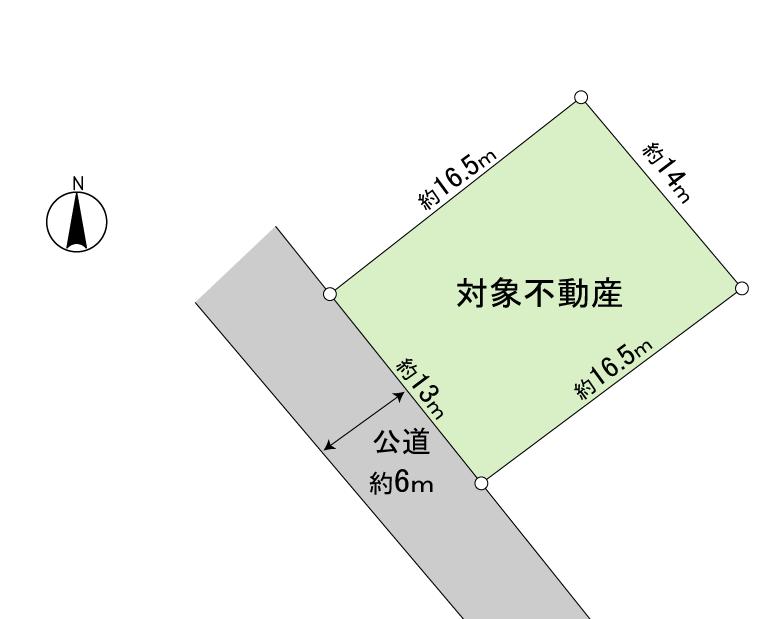 Compartment figure. Land price 4.16 million yen, Land area 222.37 sq m