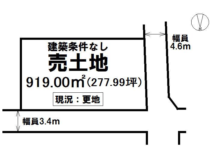 Compartment figure. Land price 21 million yen, Land area 919 sq m