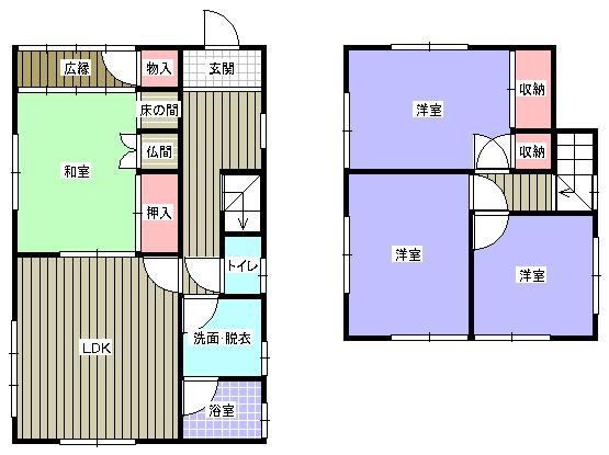 Floor plan. 9.8 million yen, 4LDK, Land area 220.14 sq m , Building area 82.8 sq m