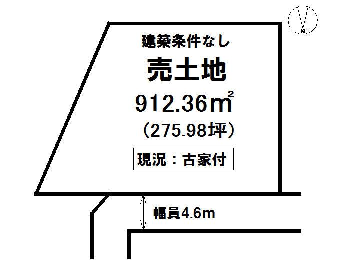 Compartment figure. Land price 39,980,000 yen, Land area 912.36 sq m