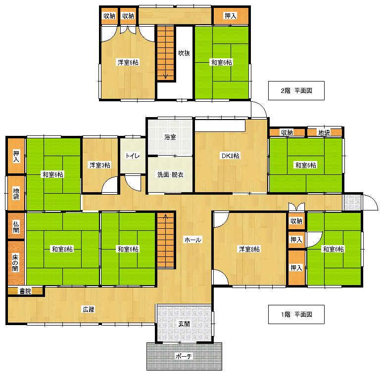 Floor plan. 18.2 million yen, 8DK + S (storeroom), Land area 939.08 sq m , Building area 199.45 sq m