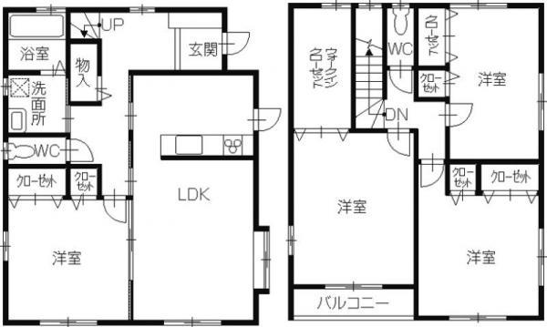 Floor plan. 16.8 million yen, 4LDK, Land area 243.59 sq m , Building area 127.52 sq m