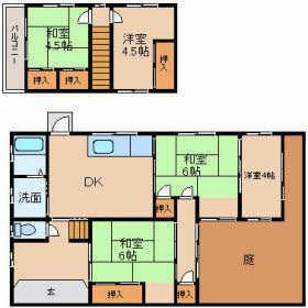 Floor plan. 7 million yen, 5DK, Land area 158.13 sq m , Building area 76.17 sq m
