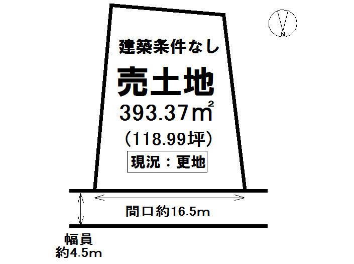 Compartment figure. Land price 9.5 million yen, Land area 393.37 sq m