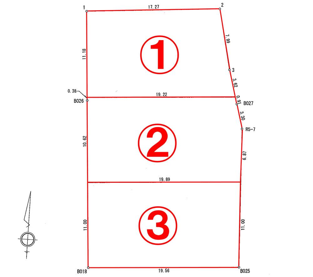 Compartment figure. Land price 9.95 million yen, Land area 205.85 sq m