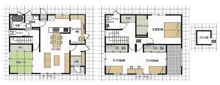 Floor plan. 32,500,000 yen, 4LDK, Land area 185.84 sq m , Building area 130.83 sq m in the future is possible to two rooms separated 2F of the children's room on the wall.