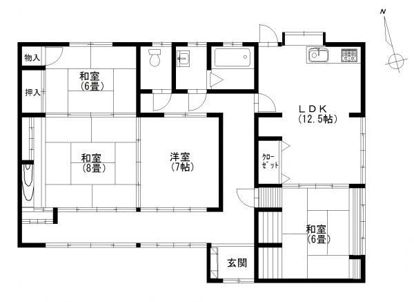 Floor plan. 21,800,000 yen, 5DK, Land area 265.97 sq m , Building area 110.12 sq m