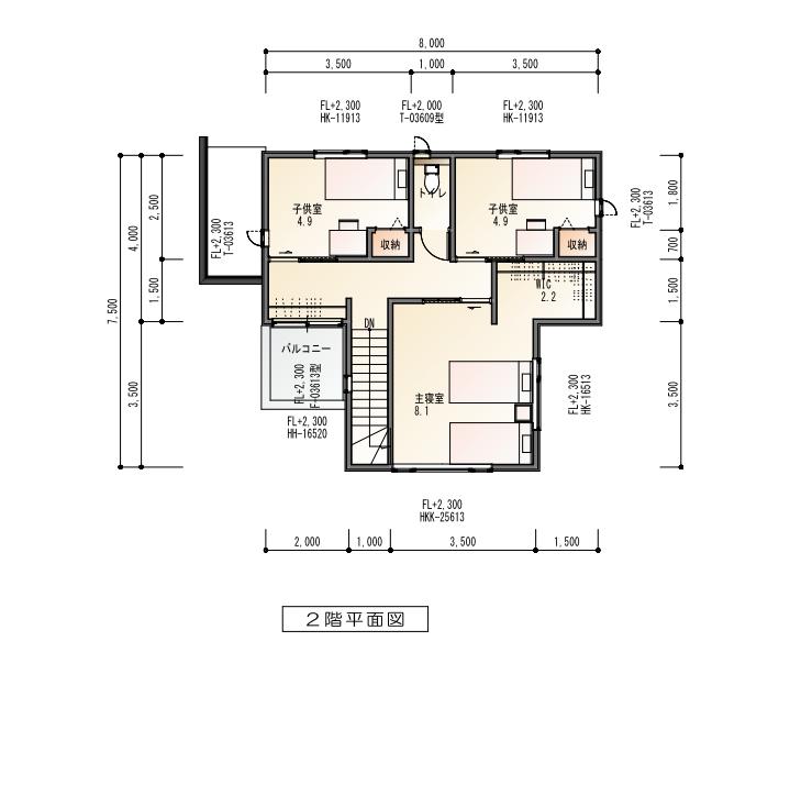 Floor plan. 27.6 million yen, 4LDK, Land area 136.72 sq m , Building area 102 sq m Floor 2F