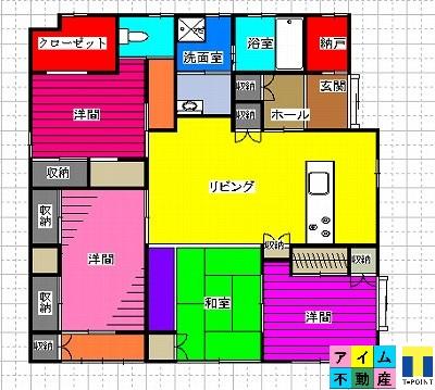 Floor plan. 34 million yen, 4LDK + S (storeroom), Land area 208.46 sq m , Building area 115.37 sq m