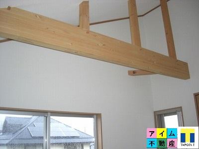 Non-living room. Second floor ceiling is made to show the beam.