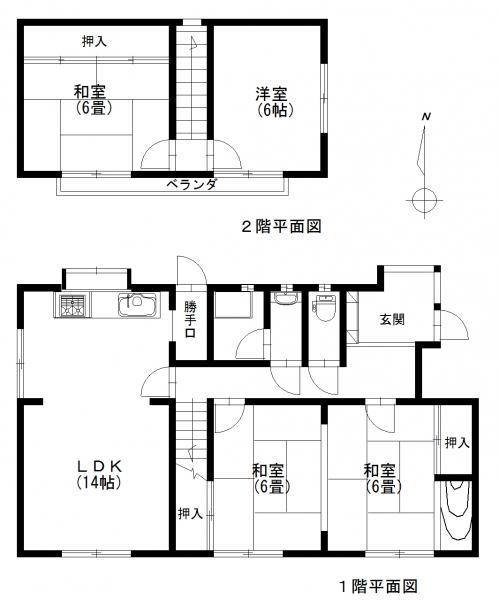 Floor plan. 17.8 million yen, 4LDK, Land area 150.07 sq m , Building area 93.56 sq m