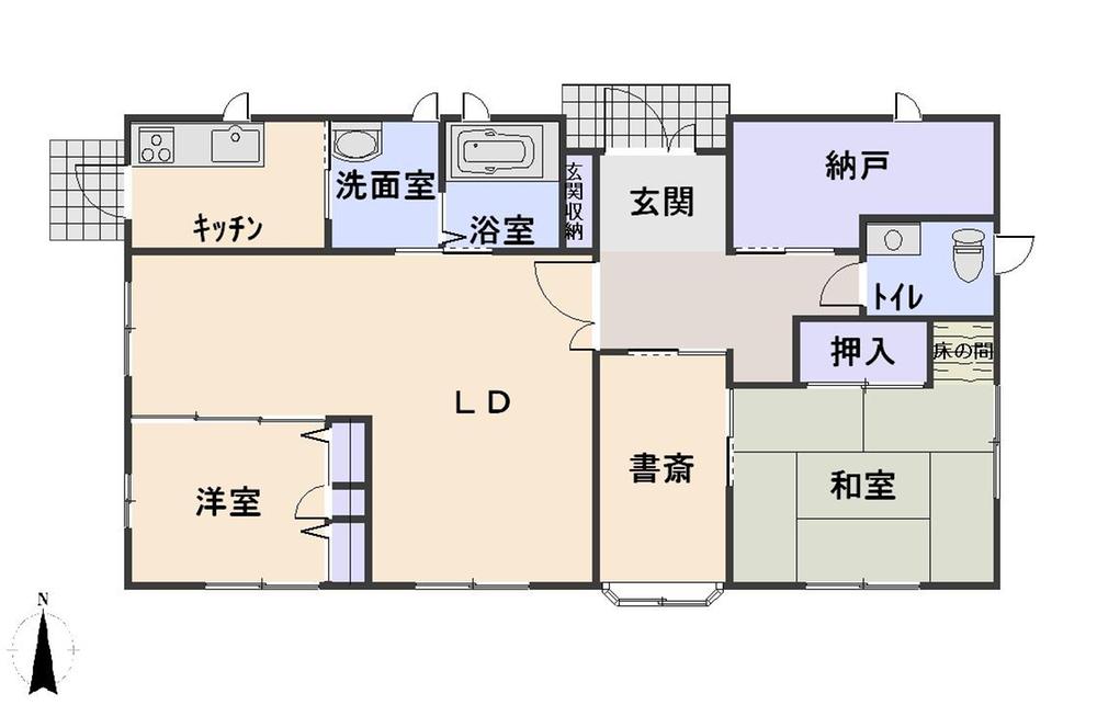 Floor plan. 16.8 million yen, 2LDK + 2S (storeroom), Land area 631.83 sq m , Building area 89.75 sq m