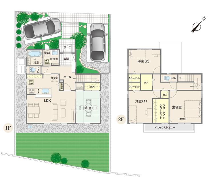Floor plan.  [No. 10 place] So we have drawn on the basis of the Plan view] drawings, Plan and the outer structure ・ Planting, etc., It may actually differ slightly from.  Also, car ・ Consumer electronics ・ furniture ・ It is such as equipment not included in the price.