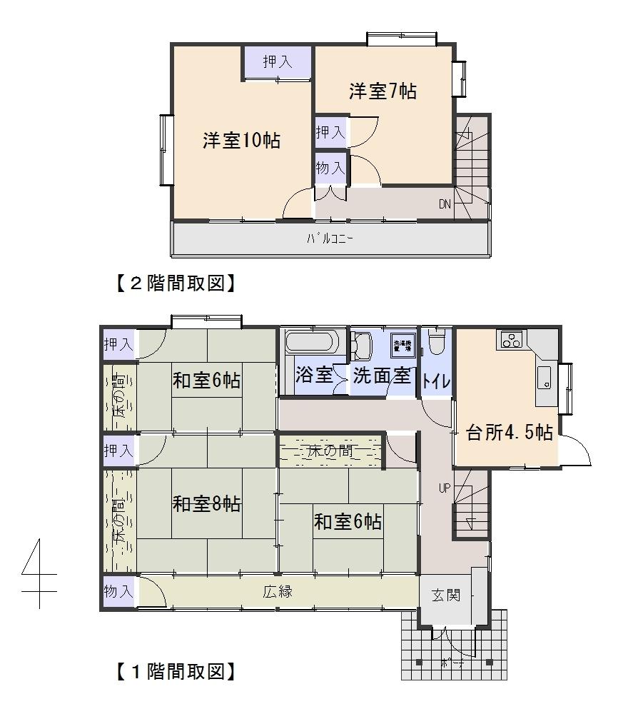 Floor plan. 12.8 million yen, 5DK, Land area 211 sq m , Building area 115.92 sq m