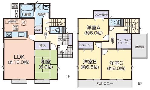 Floor plan. 24,800,000 yen, 4LDK, Land area 180.35 sq m , Face-to-face kitchen that can housework while looking at the state of the building area 106.81 sq m family