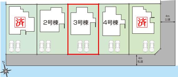 Compartment figure. 24,800,000 yen, 4LDK, Land area 180.35 sq m , Building area 106.81 sq m