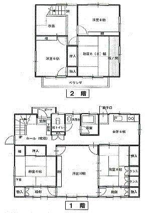 Floor plan. 12.8 million yen, 6DK, Land area 298 sq m , Building area 124.58 sq m