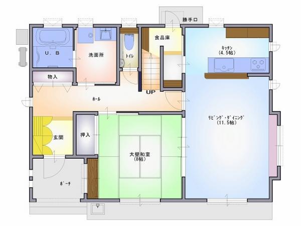 Floor plan. 45,300,000 yen, 5LDK+S, Land area 323.48 sq m , Building area 141.39 sq m
