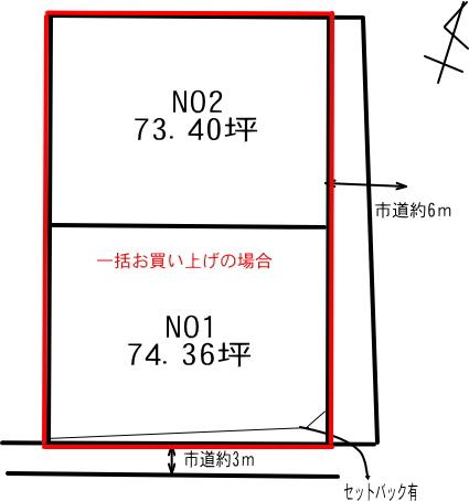 Compartment figure. Land price 5.55 million yen, Land area 489.22 sq m