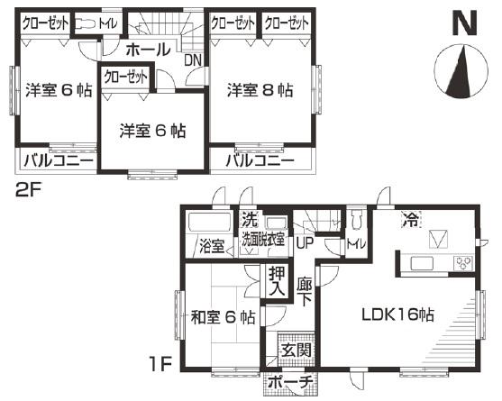 Floor plan. 24,900,000 yen, 4LDK, Land area 148.69 sq m , Building area 103.5 sq m