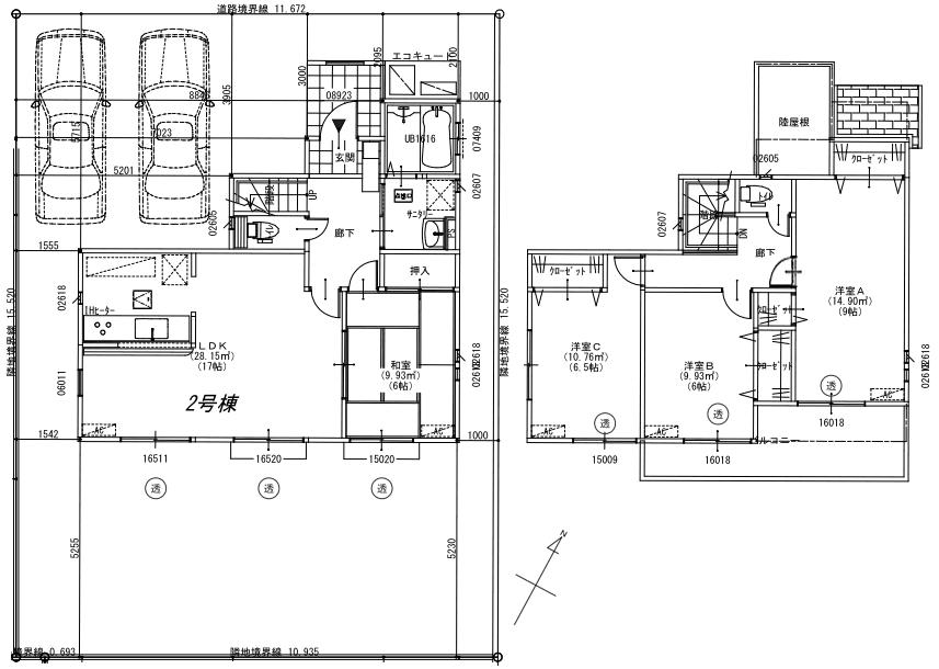 Floor plan. 22,300,000 yen, 4LDK, Land area 180.8 sq m , Building area 105.99 sq m