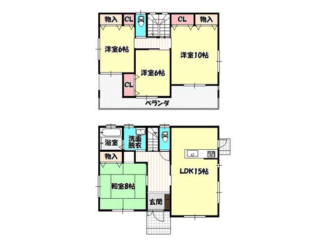 Floor plan. 28.8 million yen, 4LDK, Land area 189.07 sq m , Building area 111.99 sq m