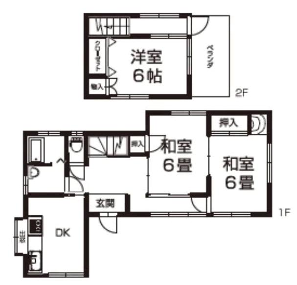 Floor plan. 9.8 million yen, 3DK, Land area 148.73 sq m , Building area 68.73 sq m