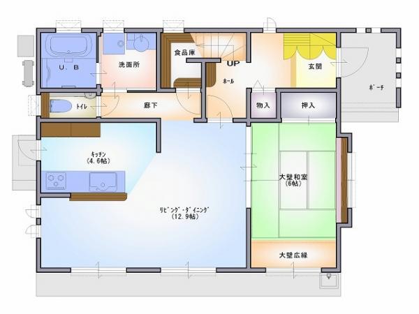 Floor plan. 44,300,000 yen, 4LDK+2S, Land area 231.41 sq m , Building area 129.99 sq m