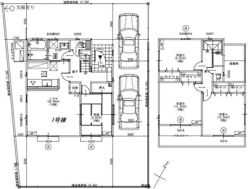 Floor plan. 22,300,000 yen, 4LDK, Land area 180.78 sq m , Building area 105.99 sq m