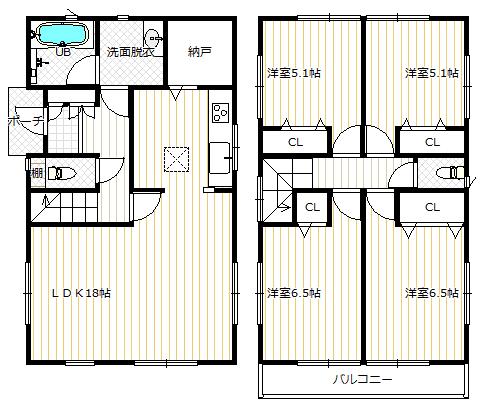 Floor plan. 23.8 million yen, 4LDK, Land area 156.86 sq m , Is the type of room in the building area 96.39 sq m second floor