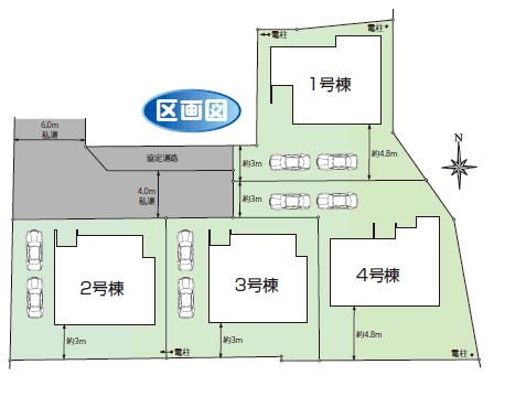 Compartment figure. 23,700,000 yen, 4LDK, Land area 185.14 sq m , Building area 105.16 sq m
